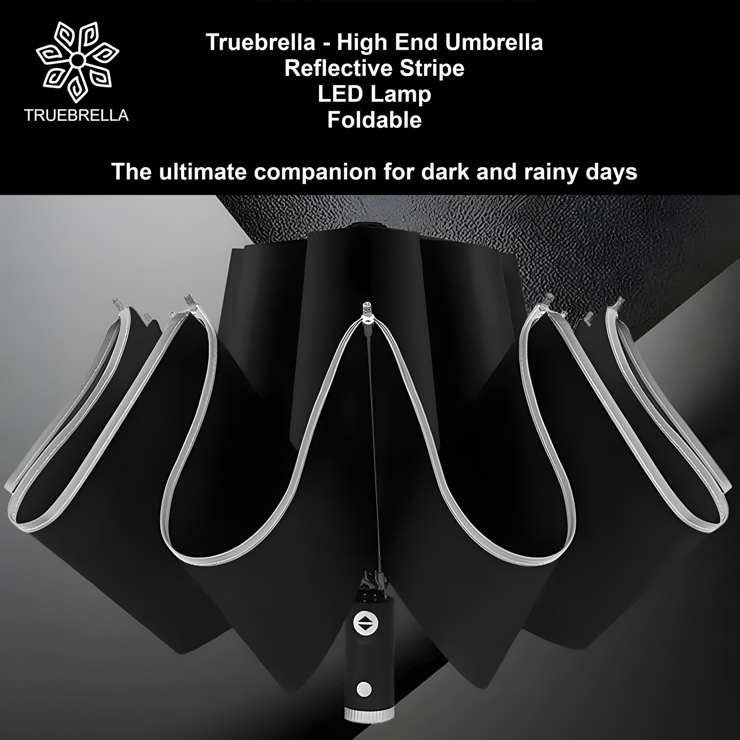High End Umbrella With Flashlight